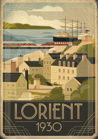 Affiche Port de Lorient en 1930 – Style vintage et historique