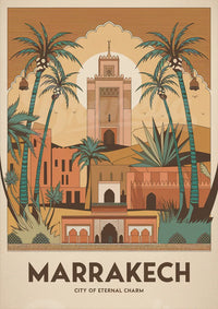 Affiche Mosquée Koutoubia à Marrakech