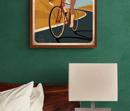 Affiche vintage guidon recourbé