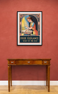 Affiche savon rétro Pure Elegance