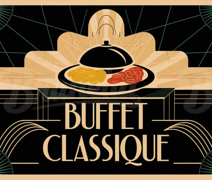 Affiche buffet ancien rétro