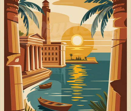 Affiche vintage Alexandrie