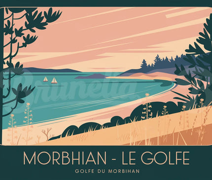 affiche vintage morbihan