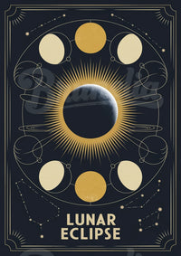 Affiche Éclipse Lunaire - Phases de Lune Mystiques