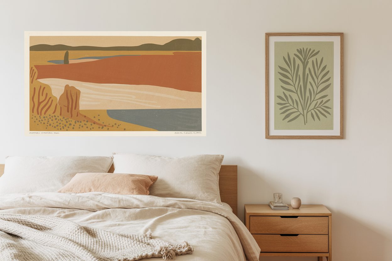 Affiche scandinave chambre apaisée Brunelia