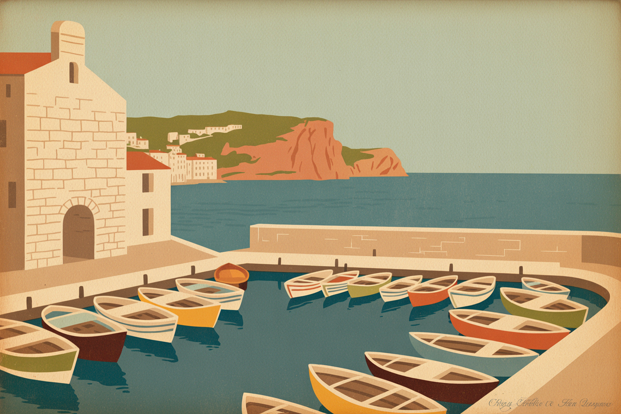 Cassis port calanques affiches vintage Brunelia