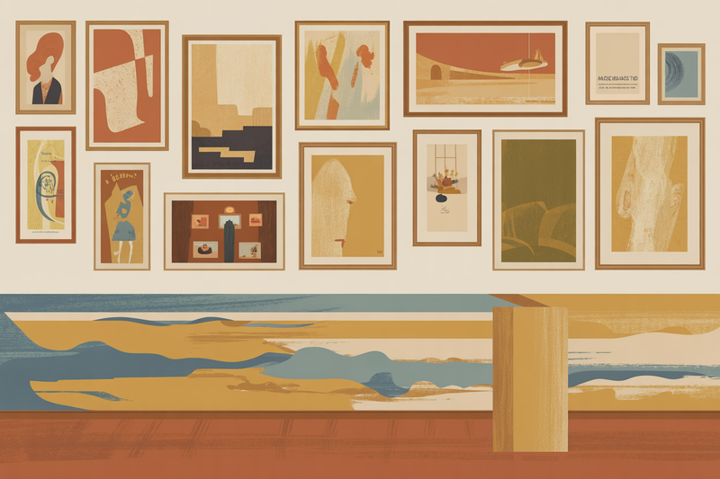 Composer un mur de cadres vintage Brunelia