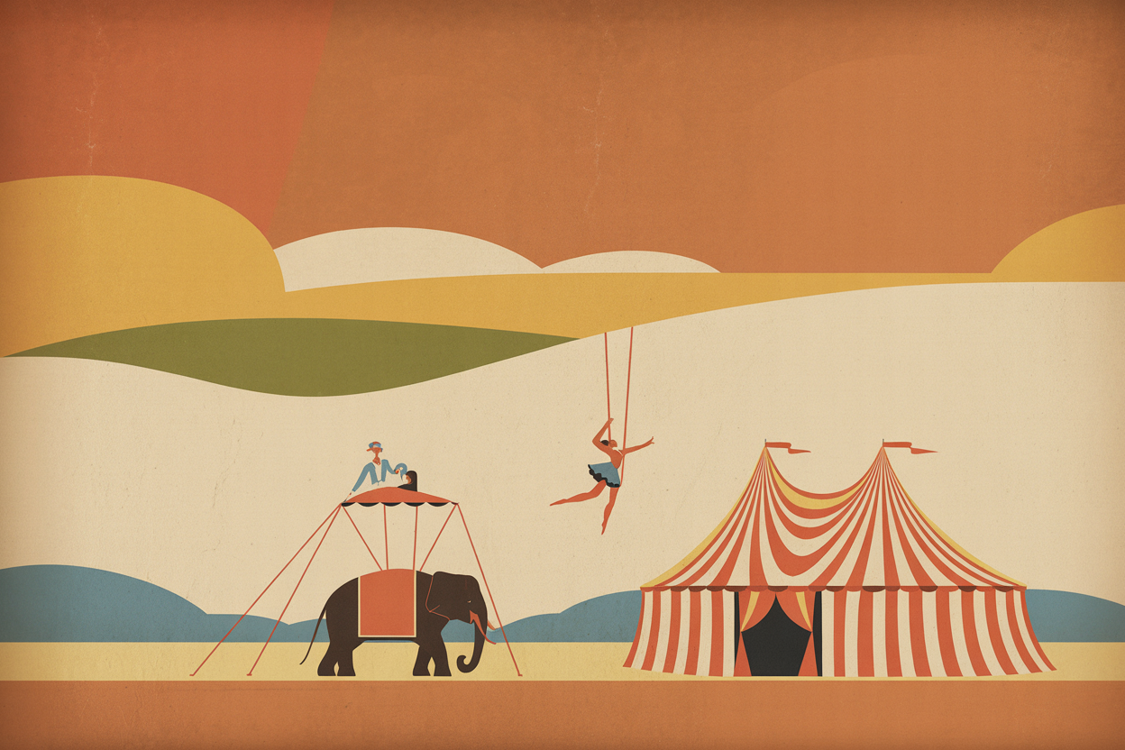 Affiches cirque Belle Époque chapiteau vintage Brunelia