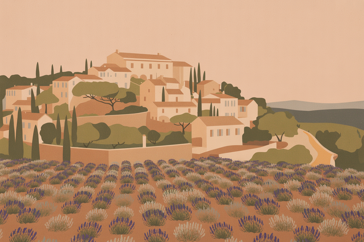 Provence villages paysages affiches vintage Brunelia