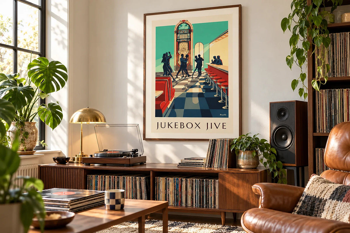 Affiches musique vintage : du jukebox au concert rock