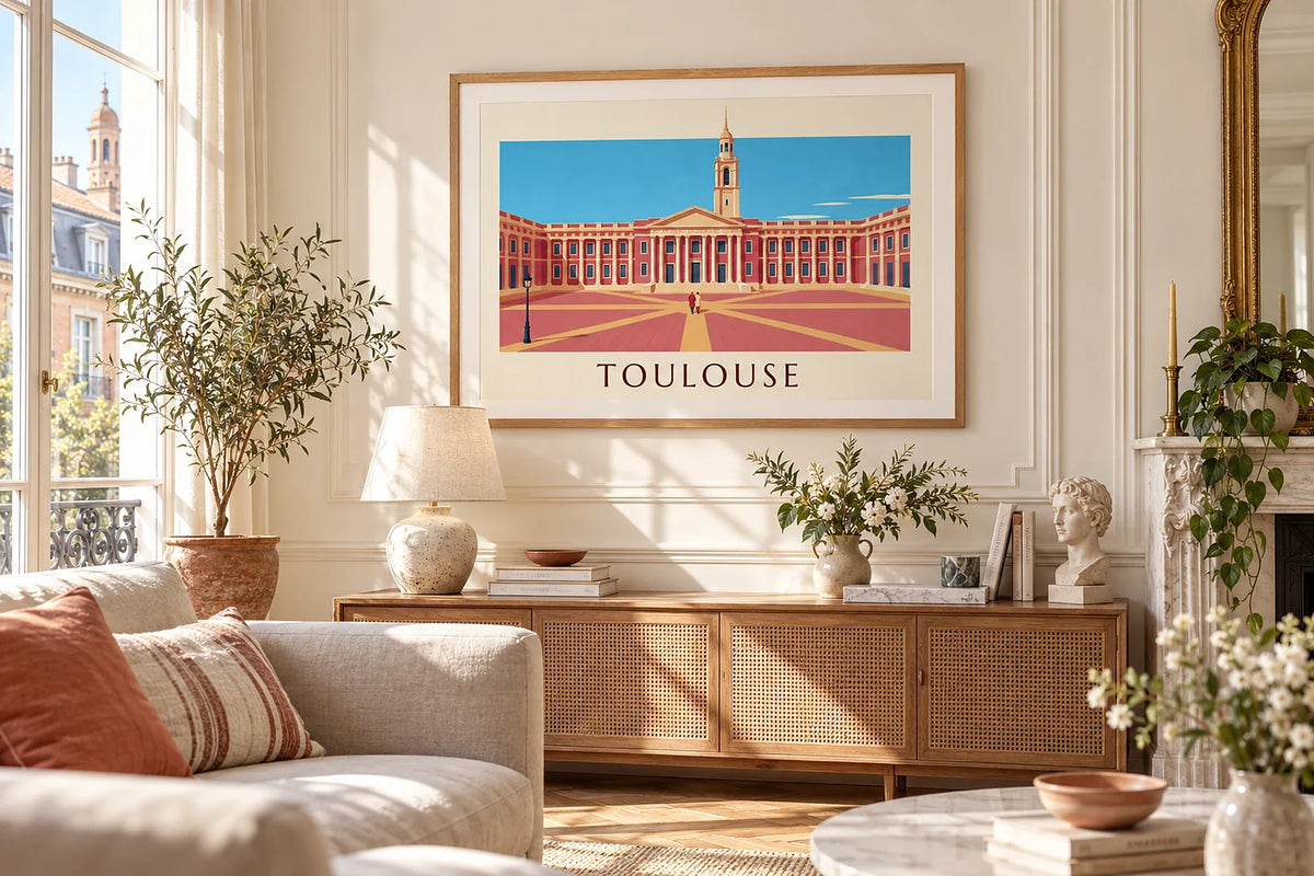Affiches de Toulouse et Nantes, 2 villes, 2 ambiances