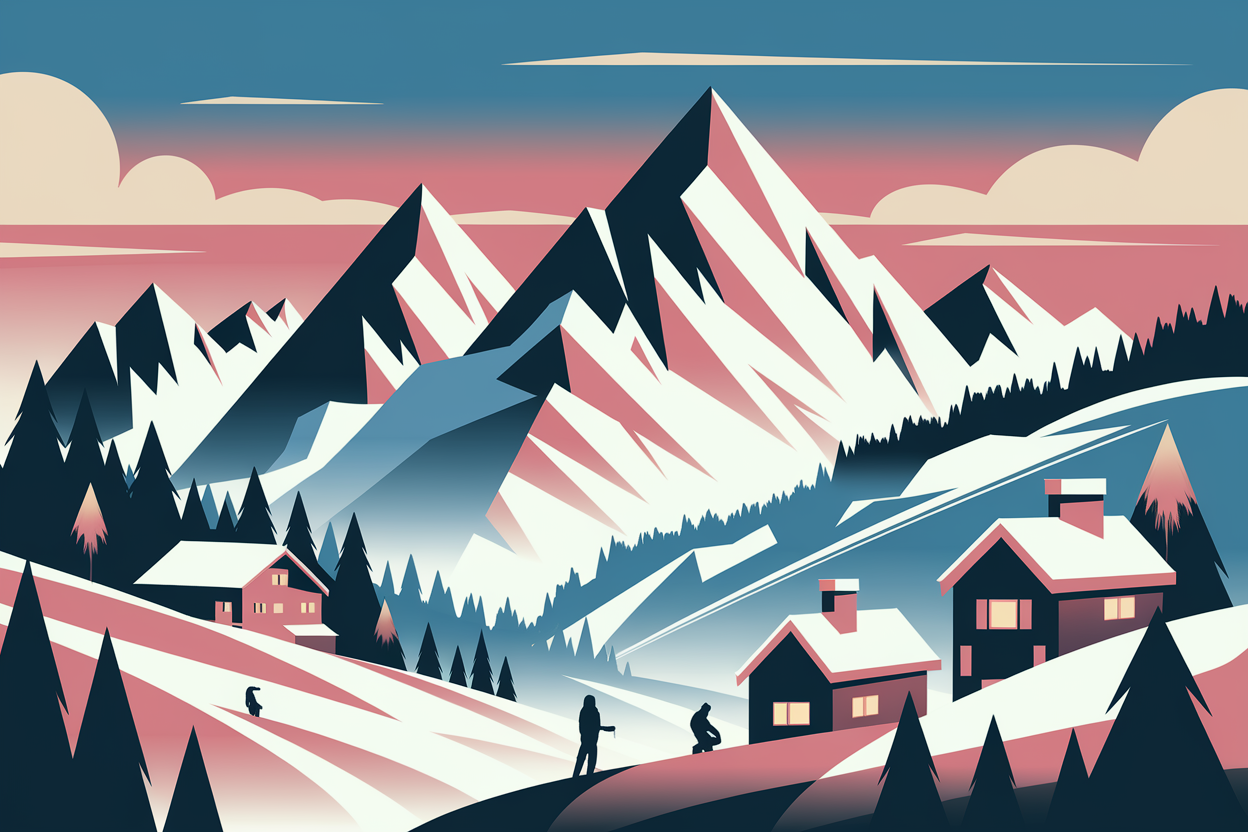 Affiche montagne vintage Roger Broders style PLM