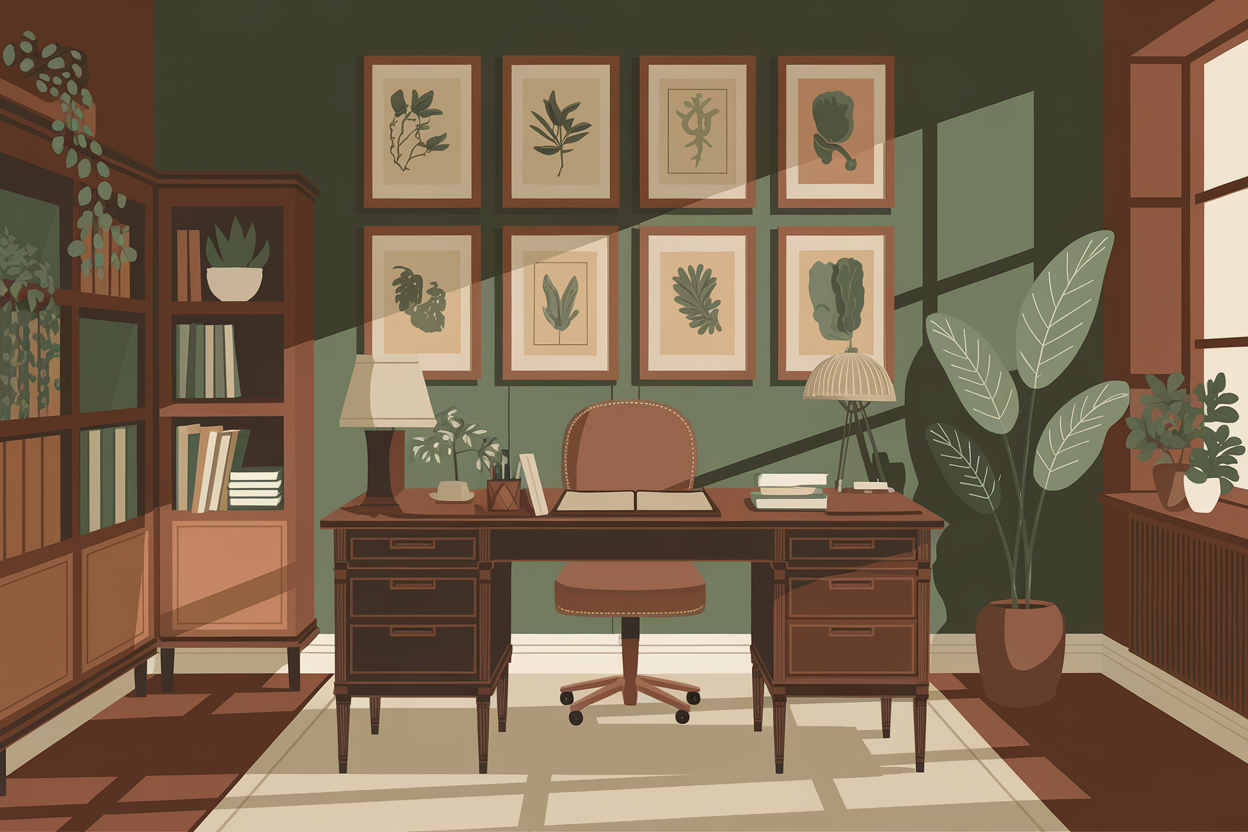 Affiche vintage Décorer son bureau et coin télétravail avec des af Brunelia