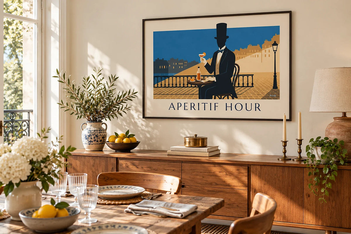 Décorer une salle à manger avec des affiches vintage