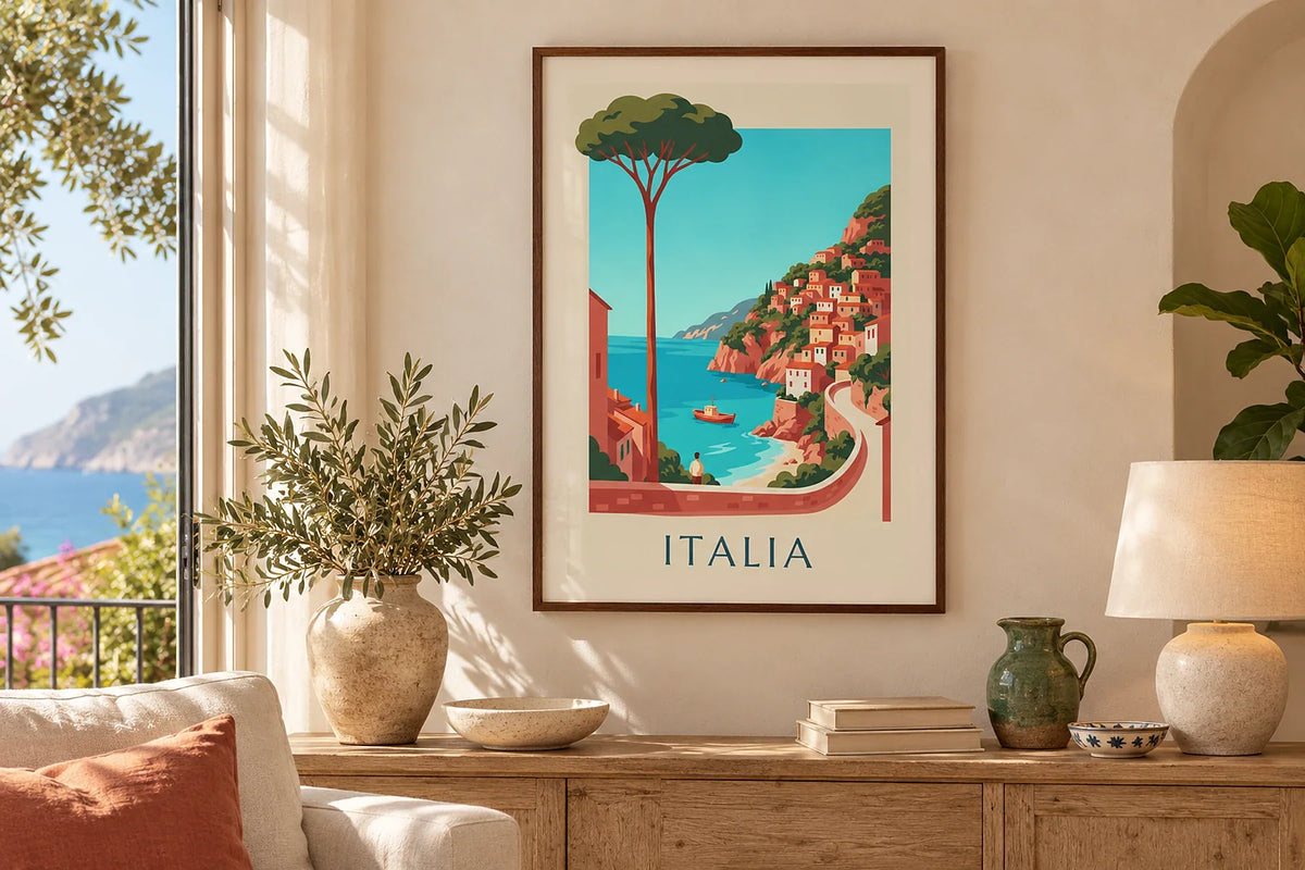 Affiches Italie vintage, Toscane Venise et côte amalfitaine sur vos murs