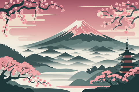 Affiches Japon vintage, du Mont Fuji aux pagodes de Tokyo