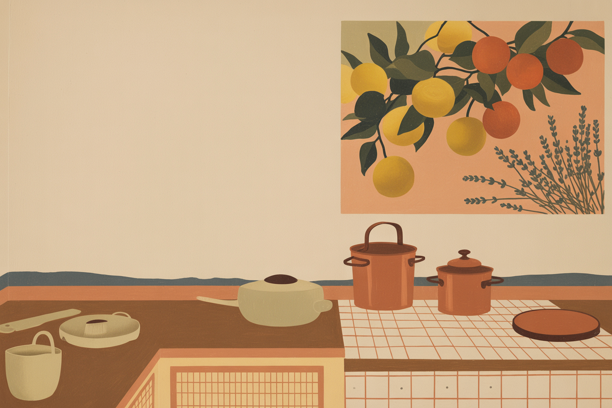 Décoration cuisine vintage Provence affiches Brunelia