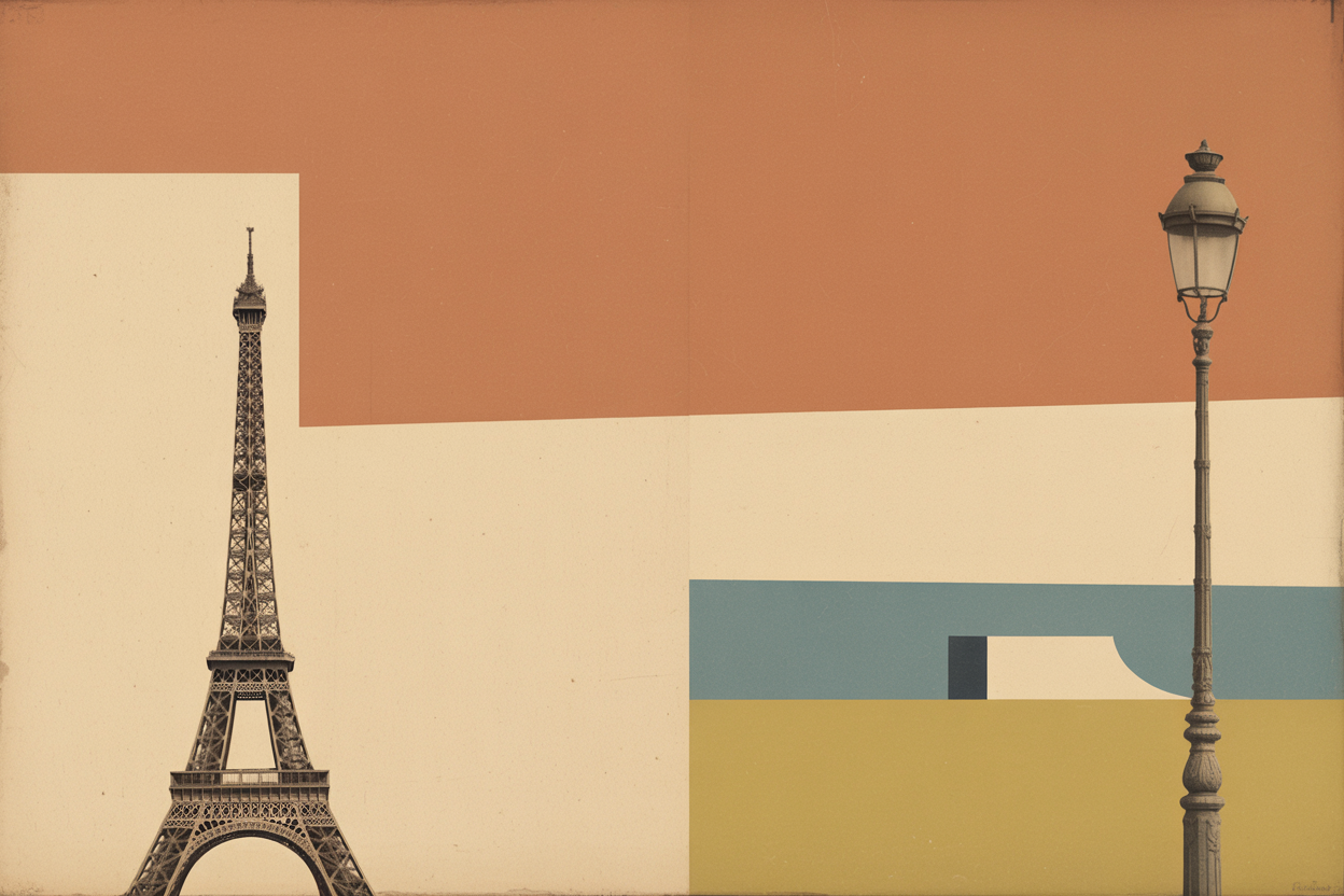 Affiche minimaliste Tour Eiffel Paris noir et blanc Brunelia