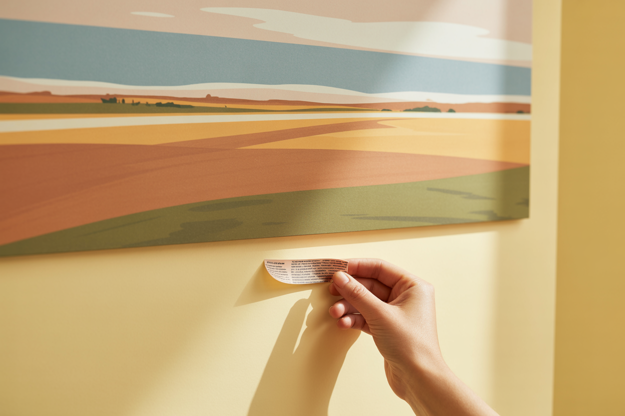 Accrocher une affiche sans percer le mur Brunelia