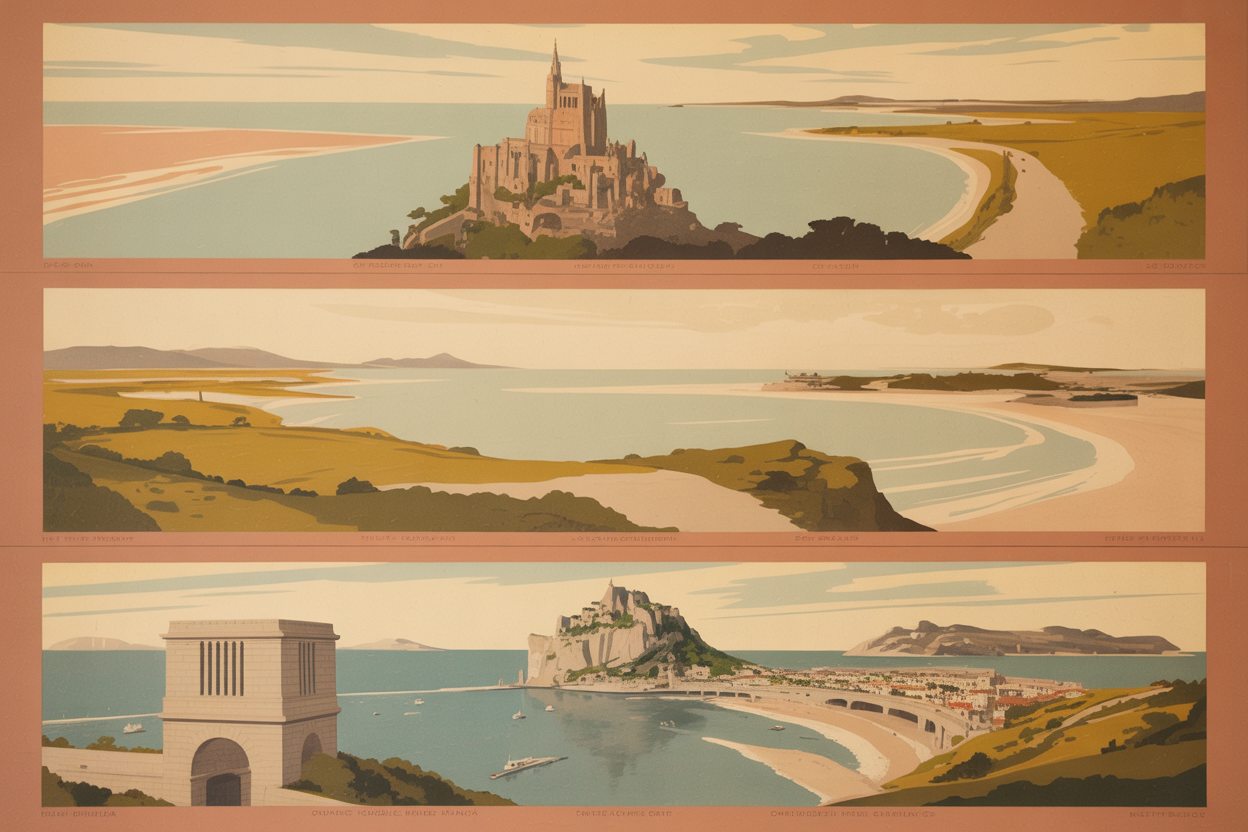 Plus beaux paysages de France affiches vintage Brunelia