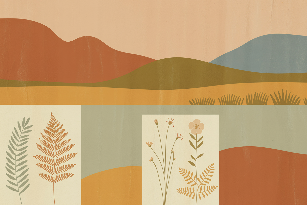 Affiche scandinave herbier botanique nordique Brunelia