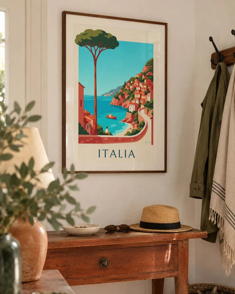 Affiches Italie : affiche de la collection encadrée dans un intérieur