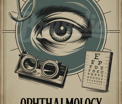 affiche ophtalmologie vintage