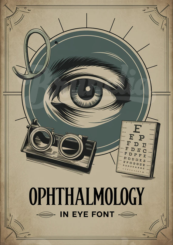 affiche ophtalmologie vintage