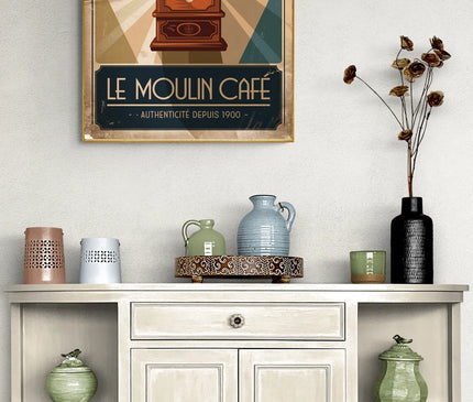 affiche vintage moulin à café