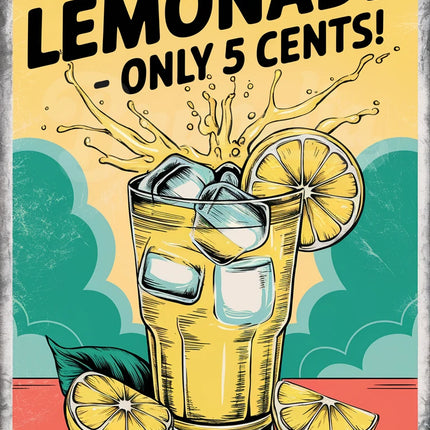 Affiche publicité limonade vintage
