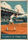 Affiche du tournoi international de tennis 1958