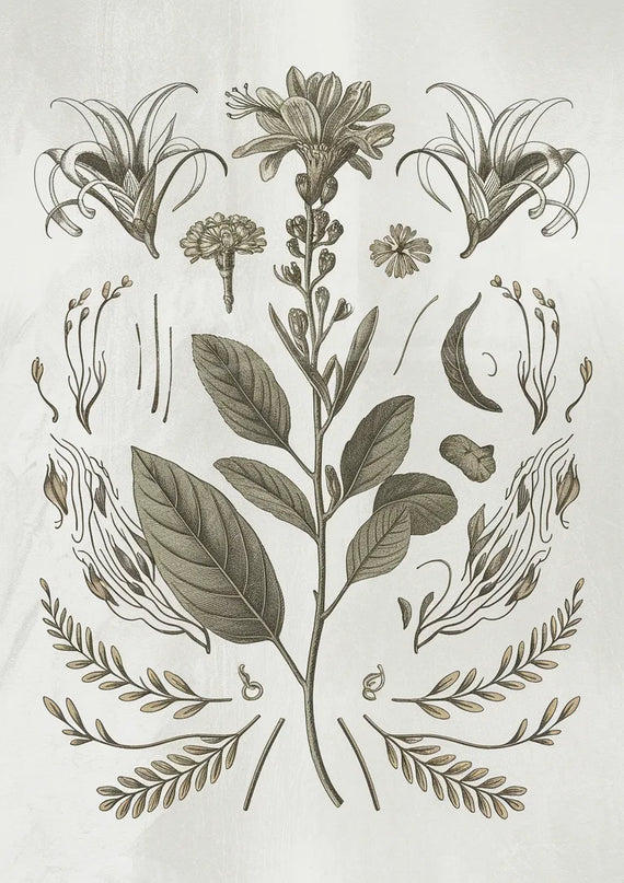 affiche herbier vintage
