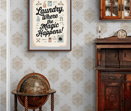 affiche buanderie vintage