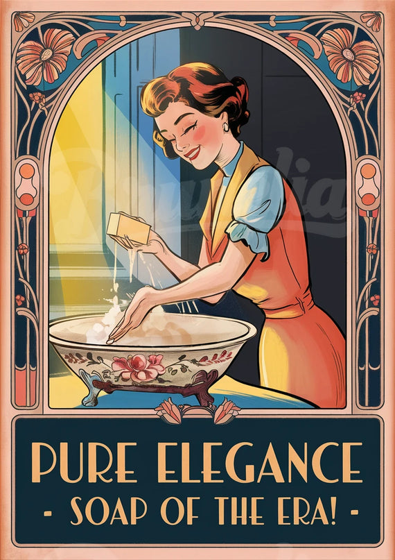 affiche vintage savon