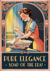 Affiche savon rétro Pure Elegance