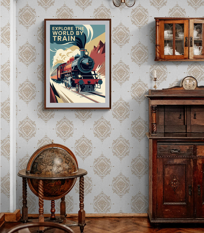 affiche vintage train