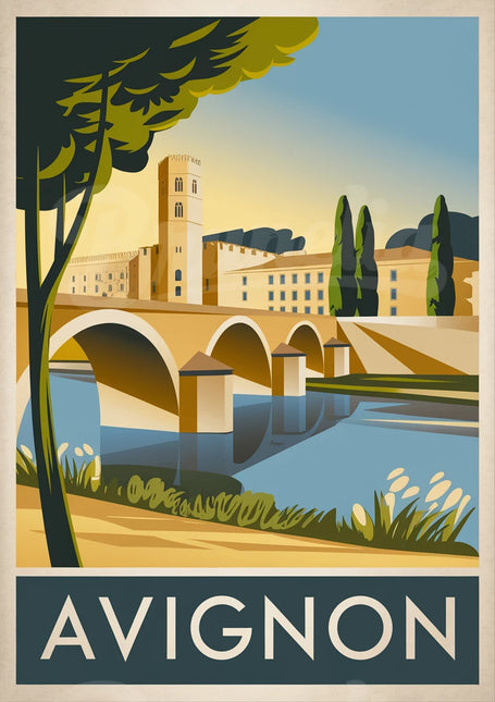Affiche vintage Avignon 1