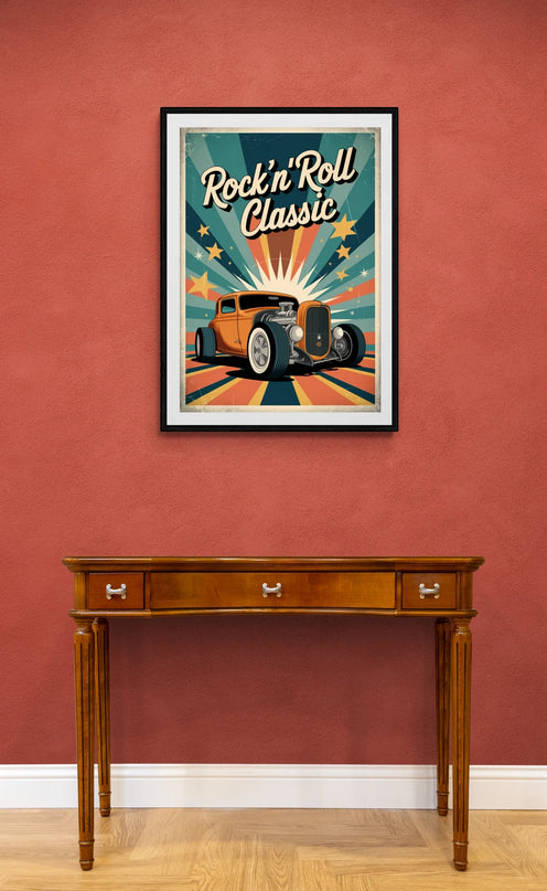 Affiche vintage rock des années 50