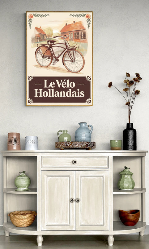 Affiche vintage vélo hollandais