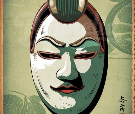 Affiche vintage masque de Nô