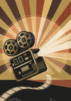 Affiche caméra cinéma rétro