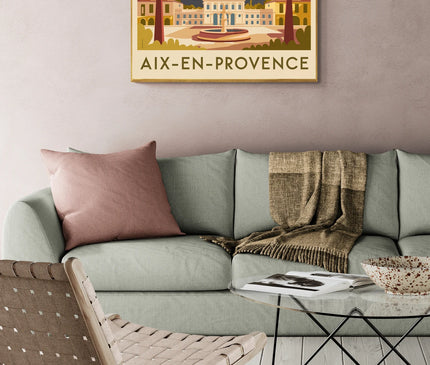 affiche vintage aix-en-provence