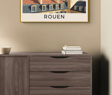 affiche vintage rouen