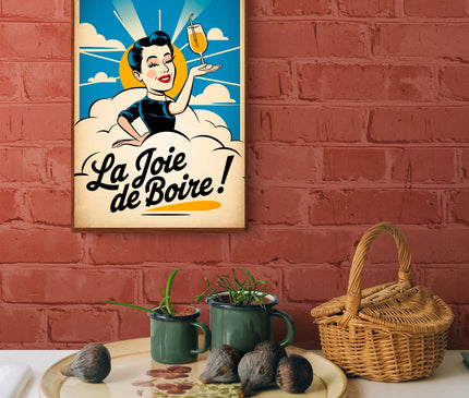 Affiche publicité boissons rétro