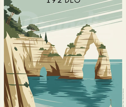 affiche vintage etretat