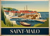 Affiche Saint-Malo port breton vintage années 1930