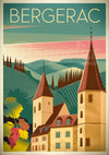 Affiche Bergerac Château et Vignobles Vintage