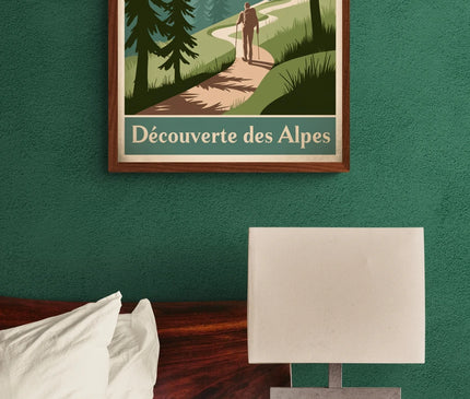 Affiche vintage randonnée