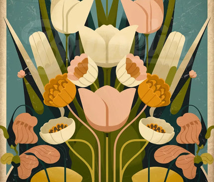 Pack Fleurs — 3 affiches A3 · Sélection 3 — pack d'affiches vintage Brunelia