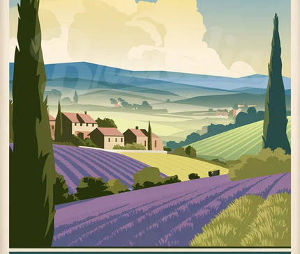affiche paysage vintage